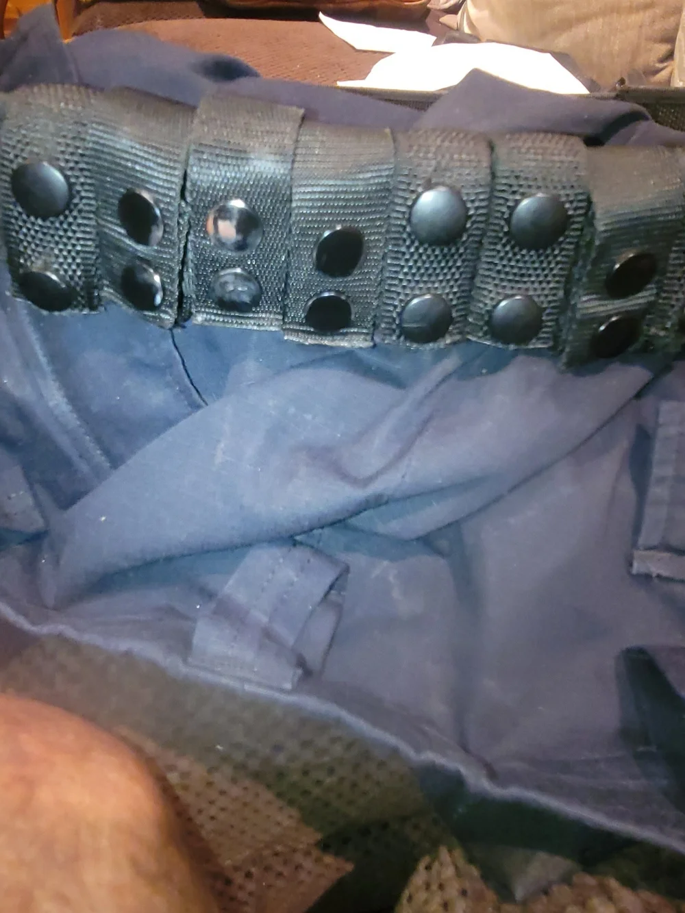 Heavy-Duty Black Tactical Web Belt with Quick-Release Buckle